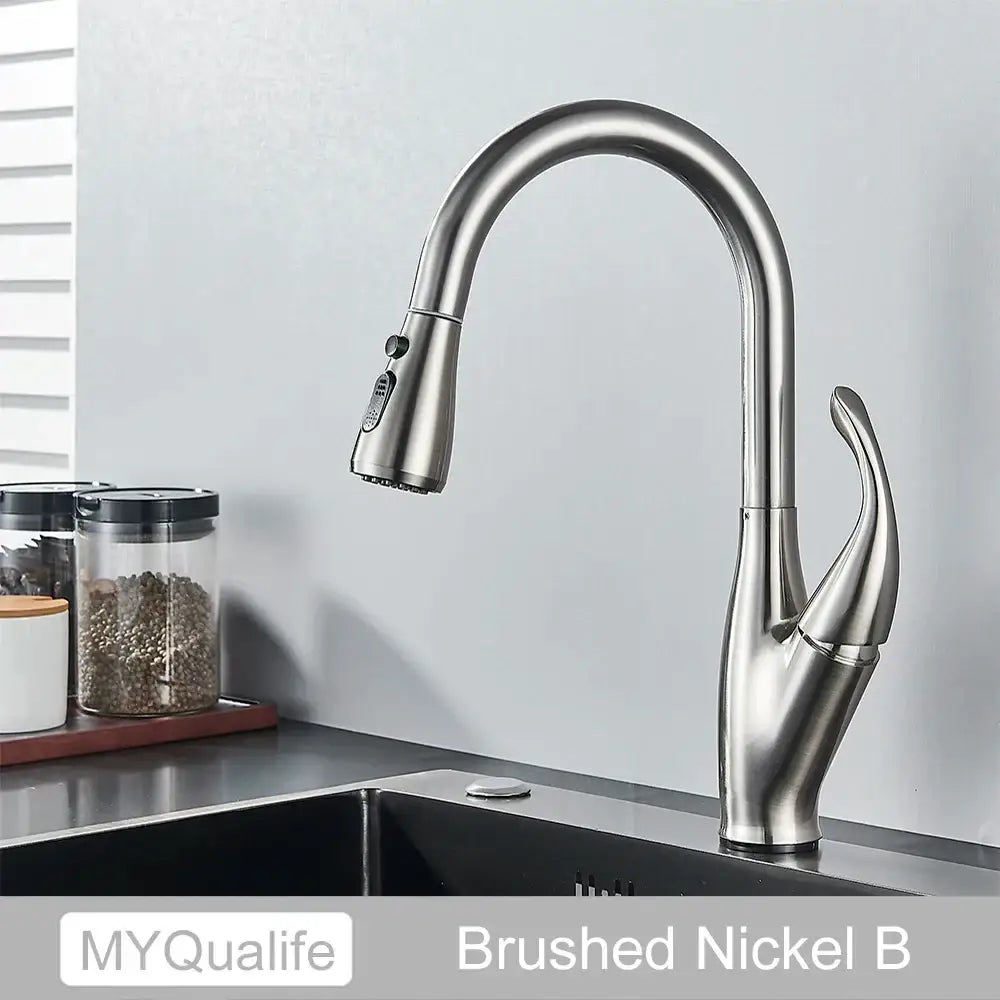 Black Pull-Down Spray Faucet