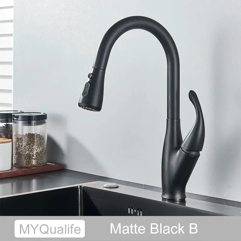 Black Pull-Down Spray Faucet