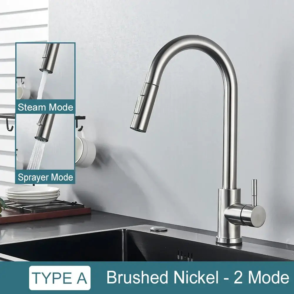 Black Pull-Out Mixer Faucet