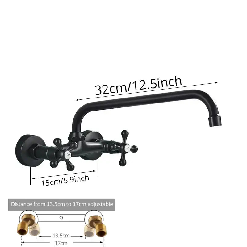 Matte Black Wall Faucet