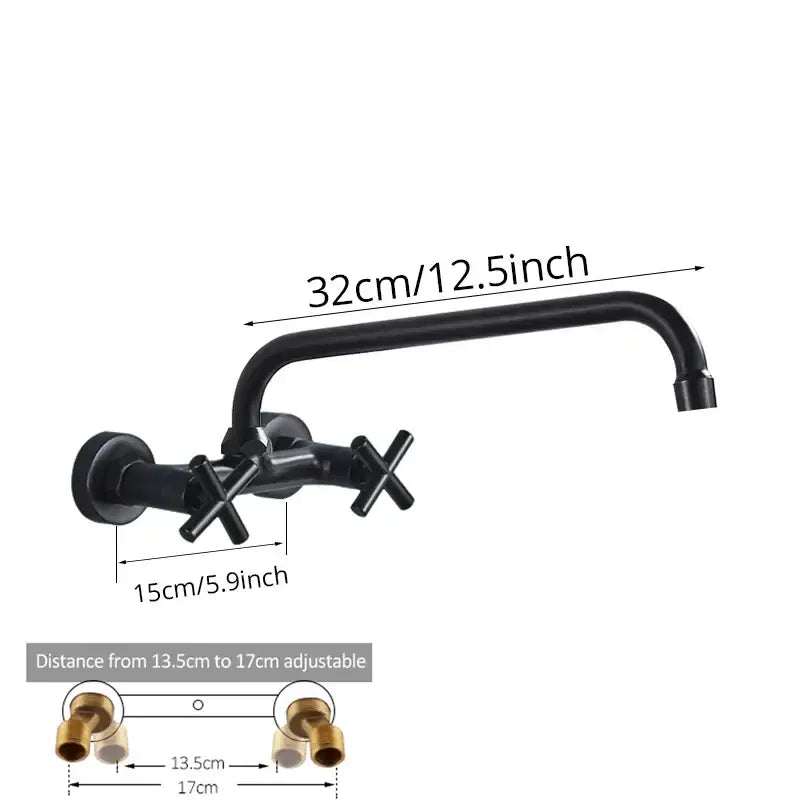Matte Black Wall Faucet