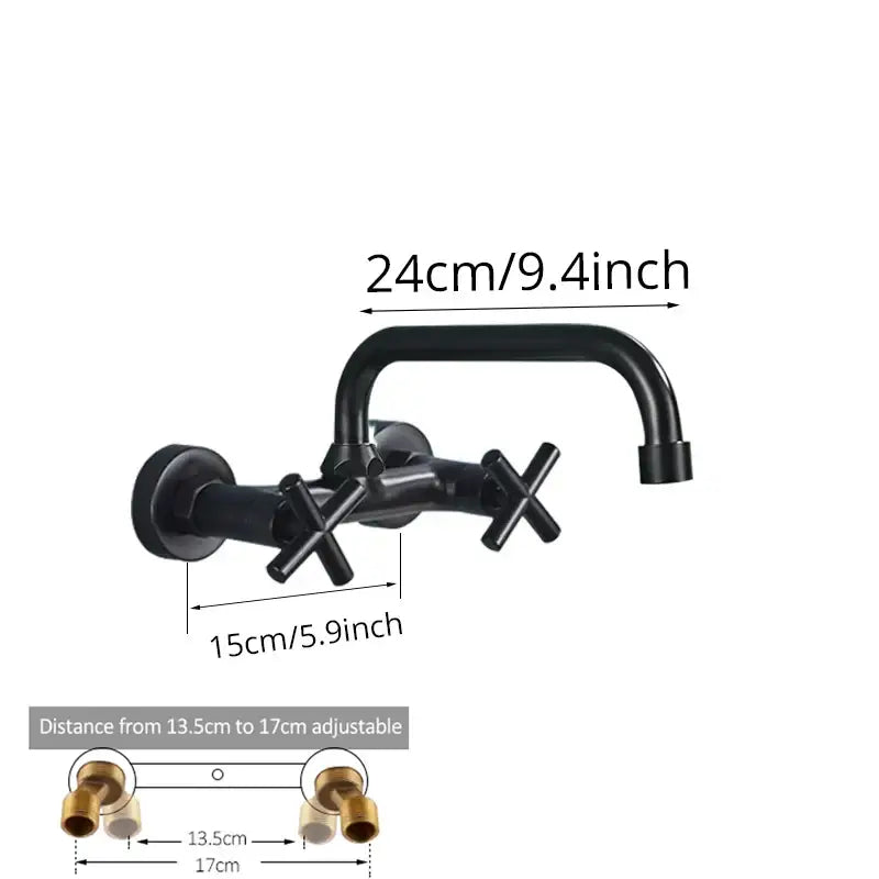 Matte Black Wall Faucet