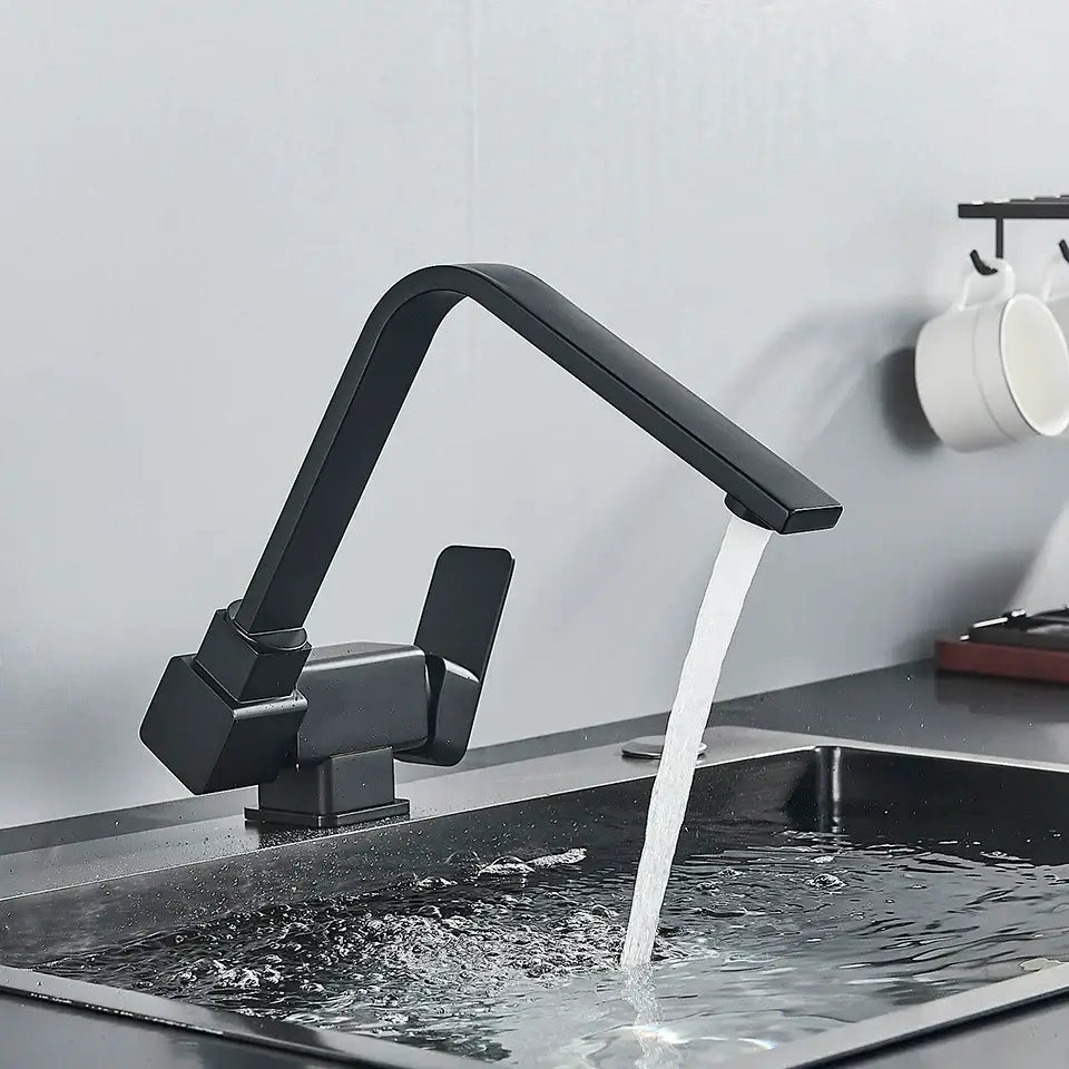 Matte Black Rotating Faucet