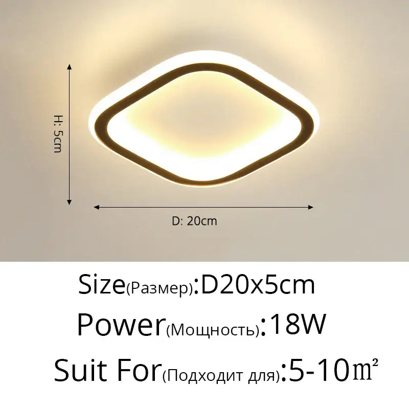 Black Round LED Ceiling Light