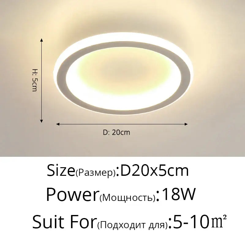 Black Round LED Ceiling Light