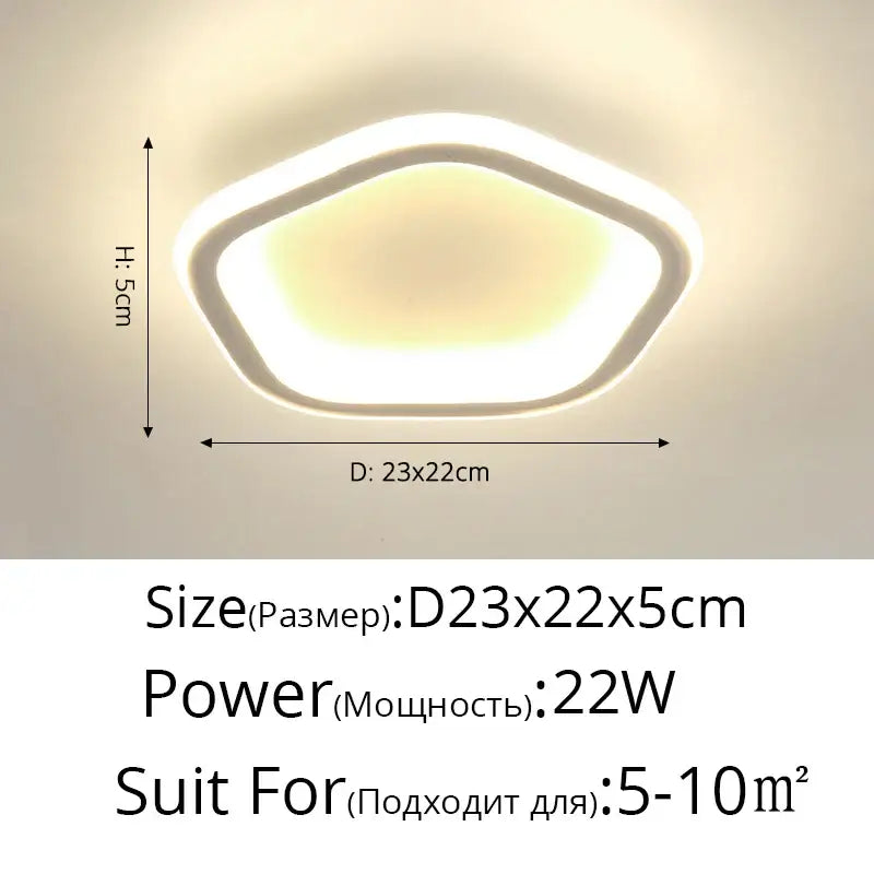 Black Round LED Ceiling Light