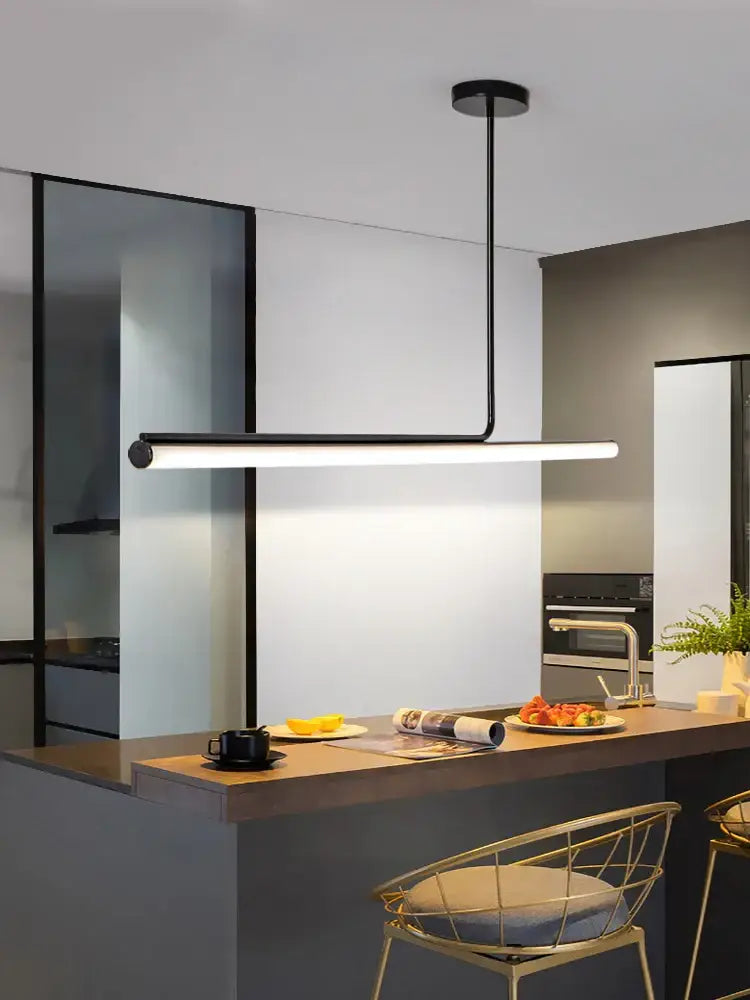 Black LED Pendant Chandelier 120cm Remote