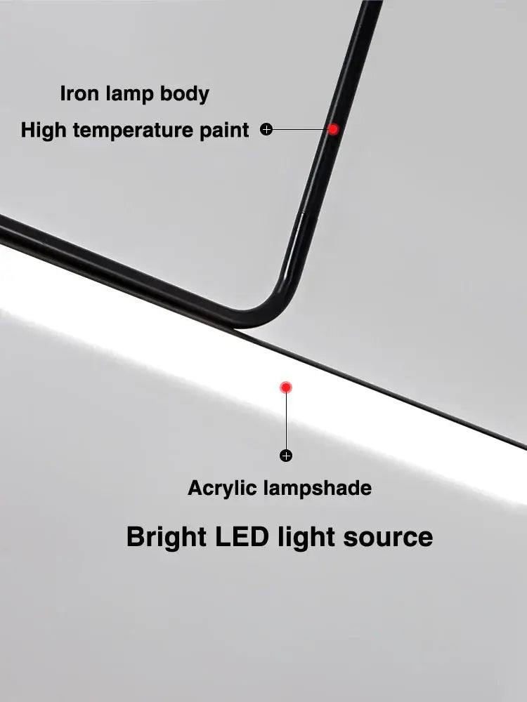 Black LED Pendant Chandelier 120cm Remote