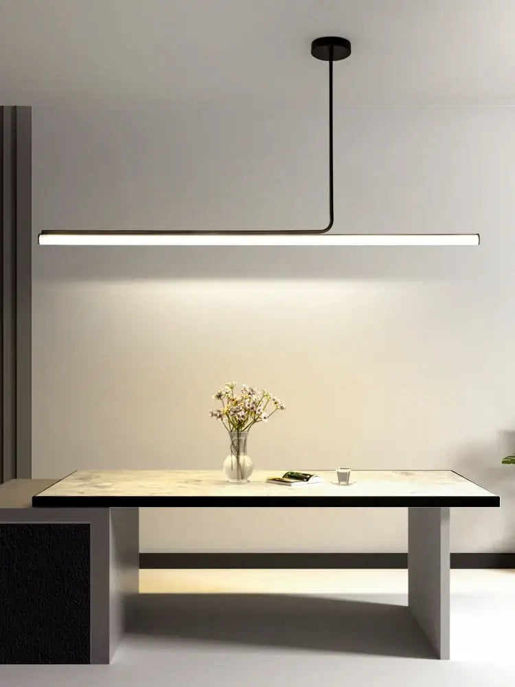 Black LED Pendant Chandelier 120cm Remote