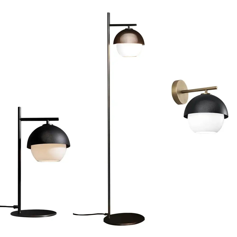 Black LED Dome Floor Lamp