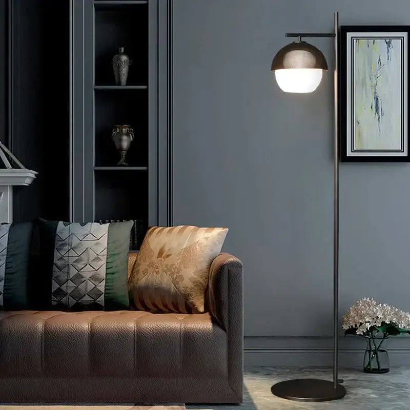 Black LED Dome Floor Lamp