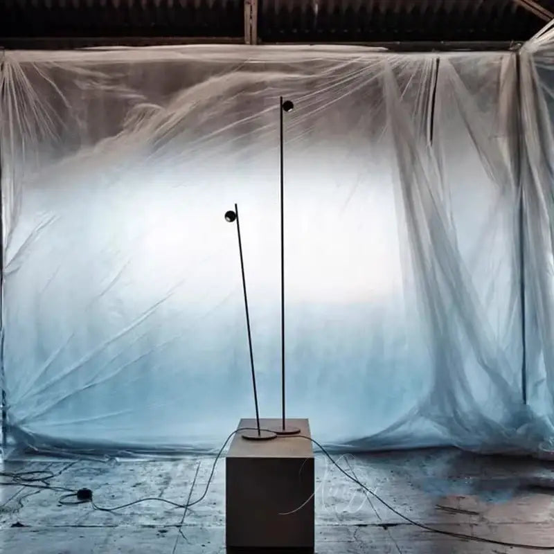 Black Brass LED Floor Lamp