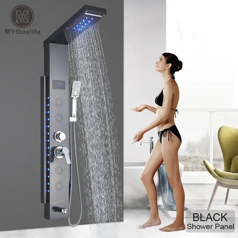 Black LED Shower Faucet