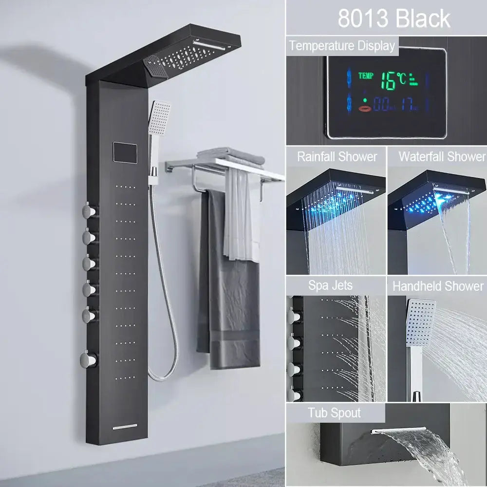 Black LED Shower Faucet
