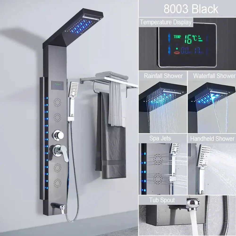 Black LED Shower Faucet