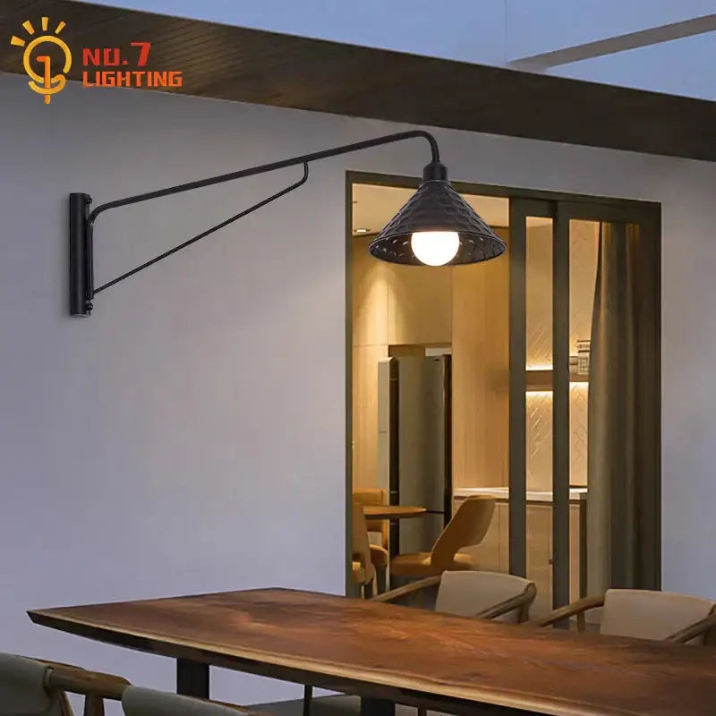 Black LED Swing Sconce