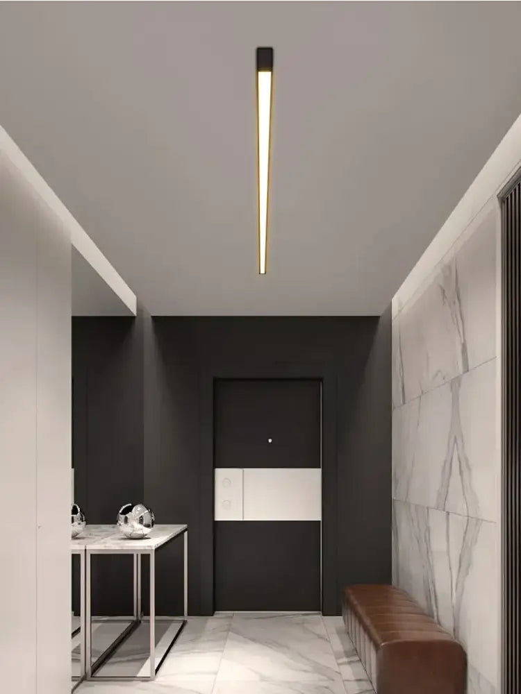 Black Linear Ceiling Lamp