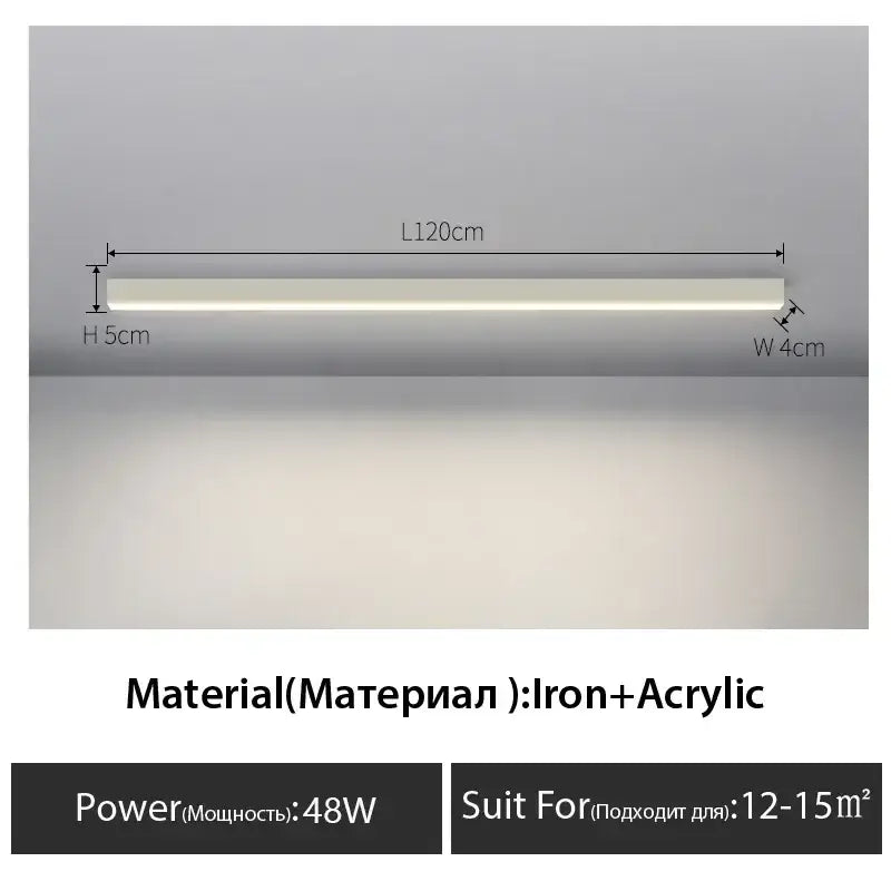 Black Linear LED Ceiling Light