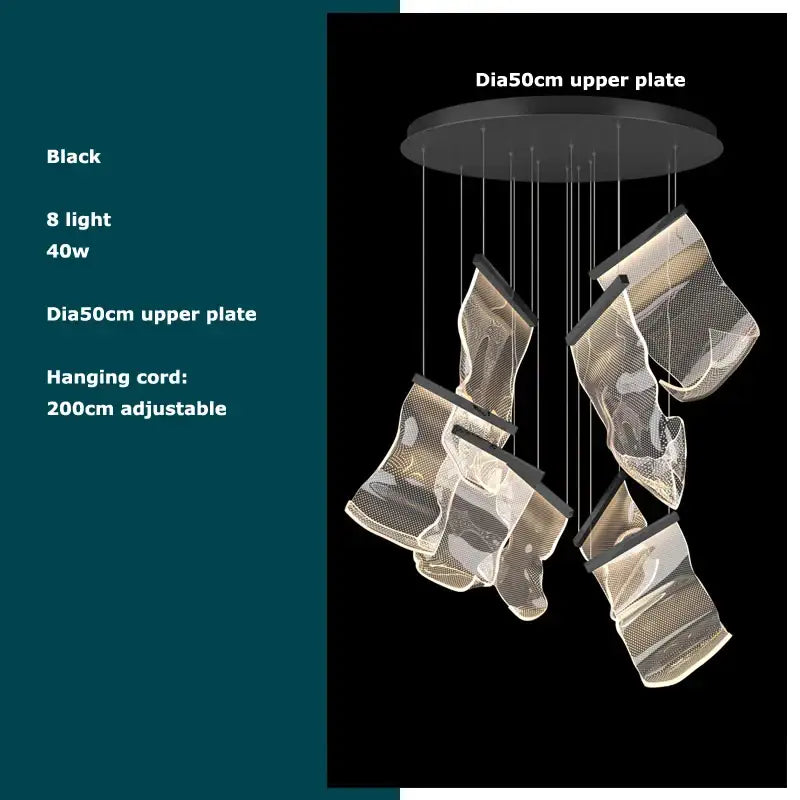 Black Mesh Pendant Light