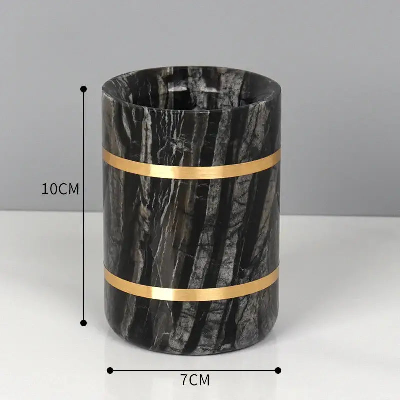 Black Marble Bathroom Set