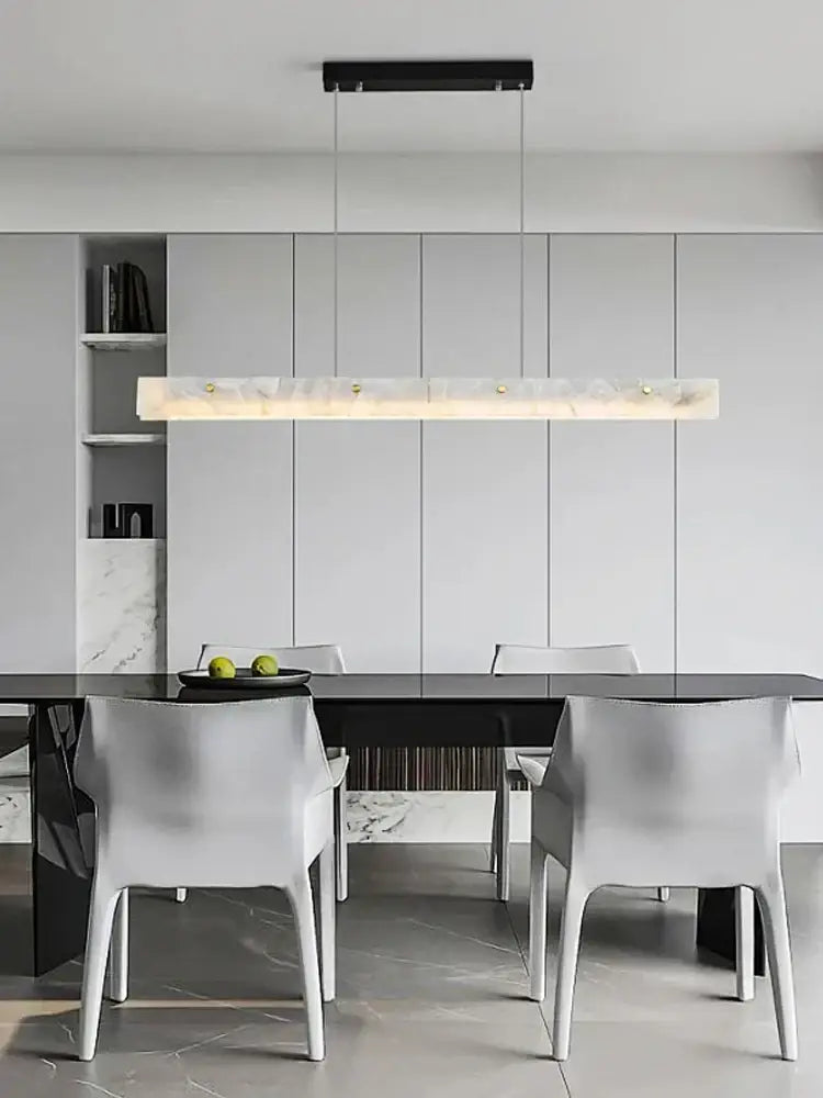 Black Marble Pendant Light 150cm Copper