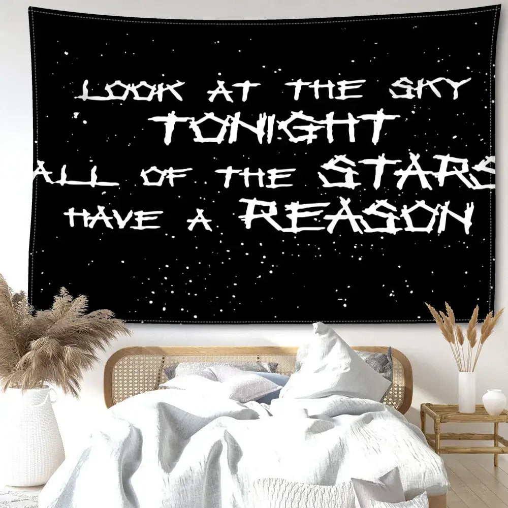 Black Sky Art Tapestry