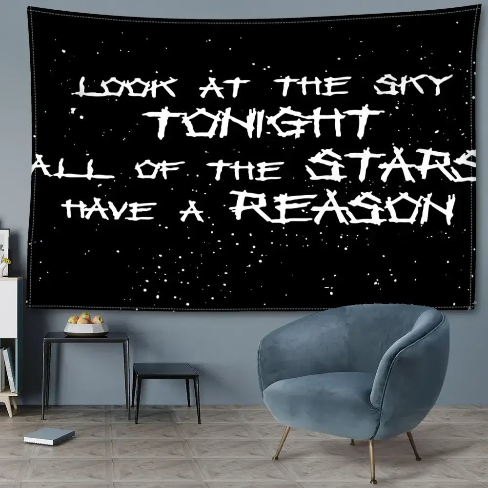 Black Sky Art Tapestry