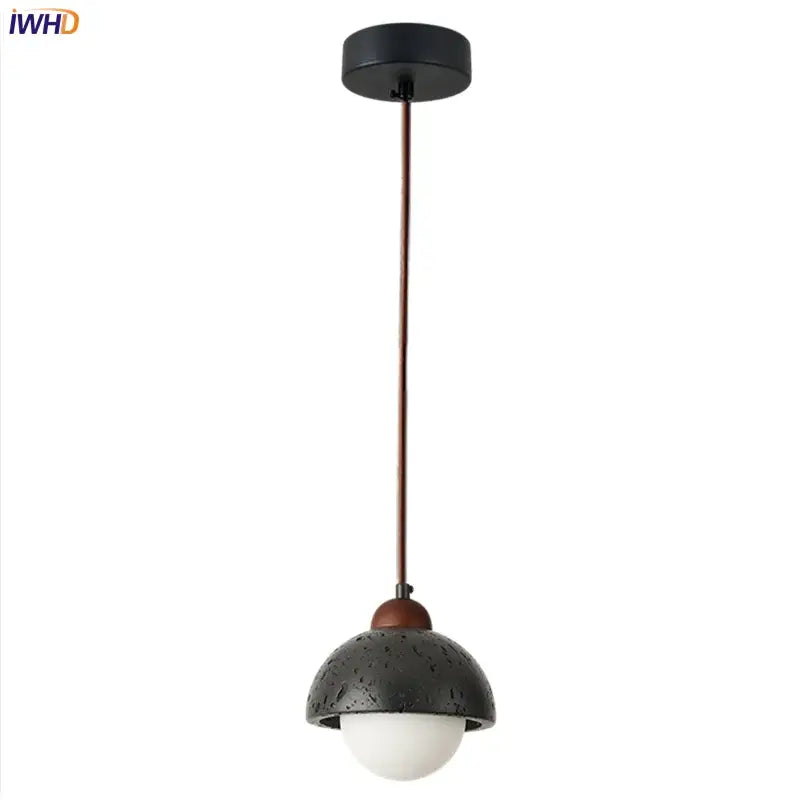 Black Travertine Pendant Lamp