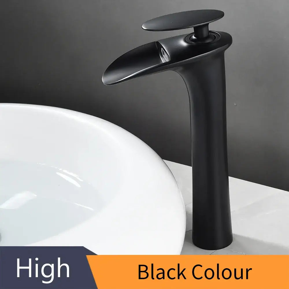 Black Stainless Waterfall Faucet