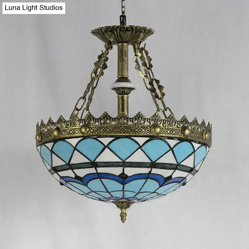Brass Stained Glass Pendant
