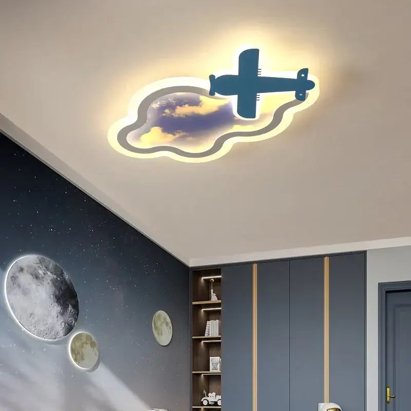 Blue Sky Airplane Chandelier
