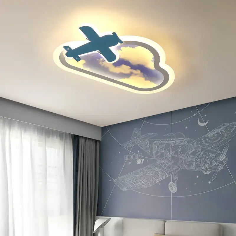 Blue Sky Airplane Chandelier