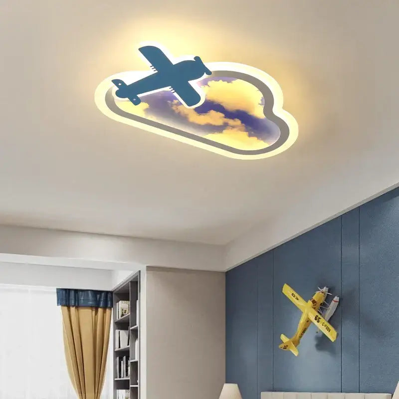Blue Sky Airplane Chandelier