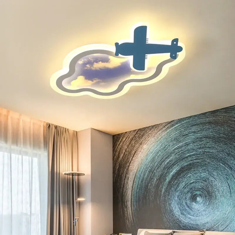 Blue Sky Airplane Chandelier