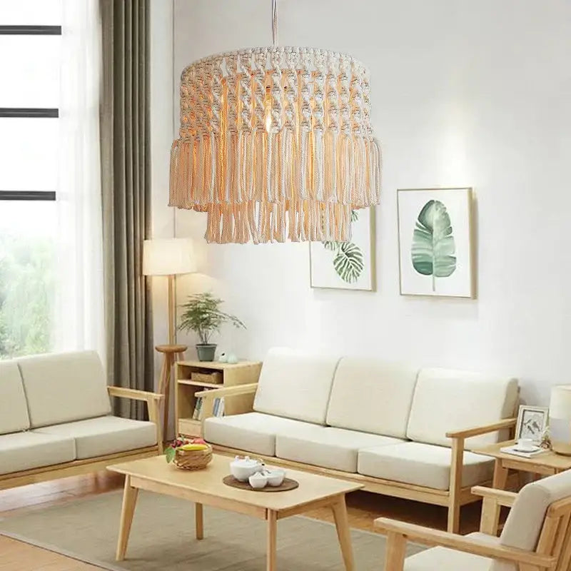 Cotton Rope Macrame Chandelier
