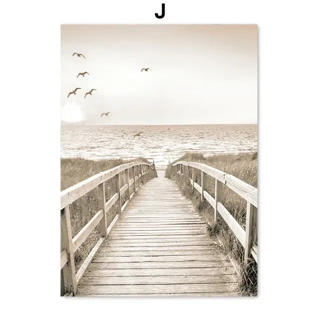 Sepia Boho Landscape Poster