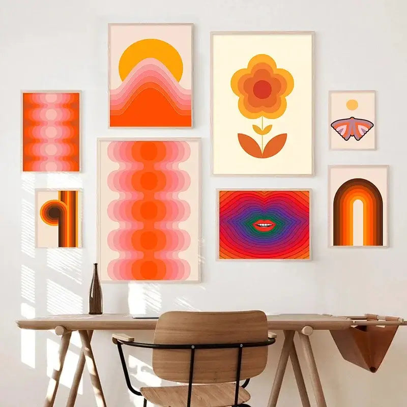 Purple Orange Moth Art Print