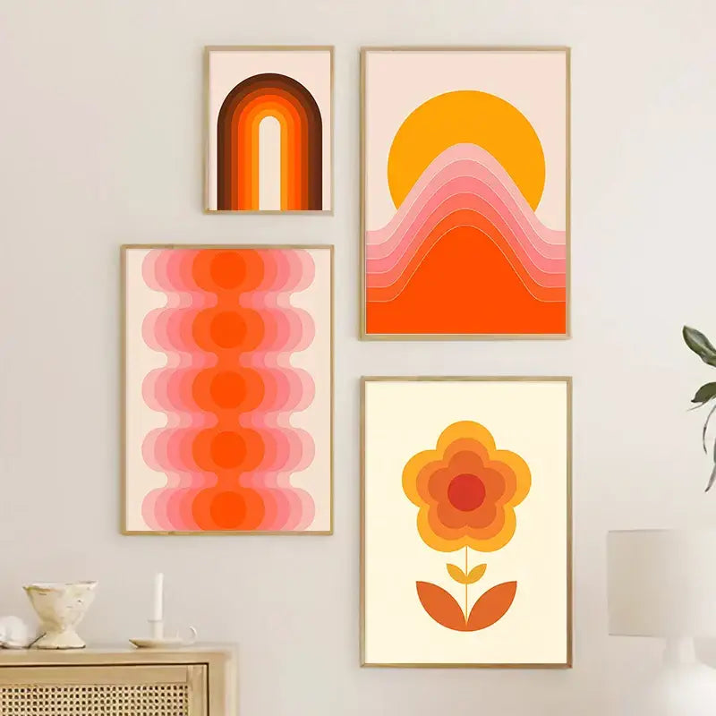 Purple Orange Moth Art Print
