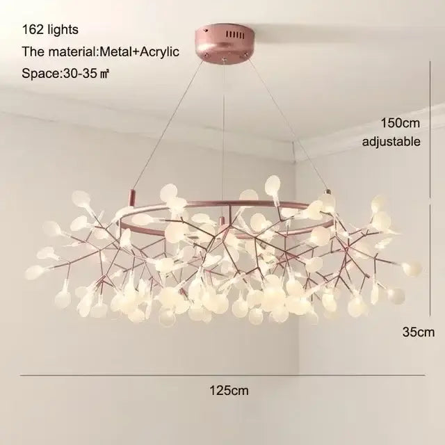 Rose Gold Branch Chandelier