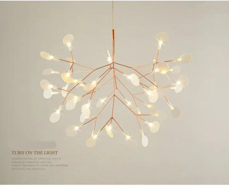 Rose Gold Branch Chandelier