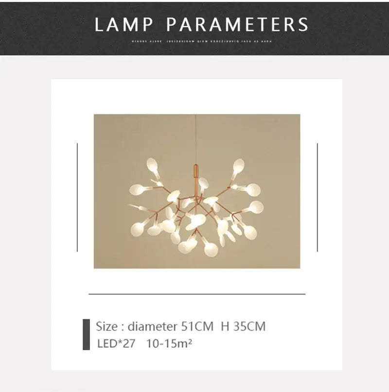Rose Gold Branch Chandelier