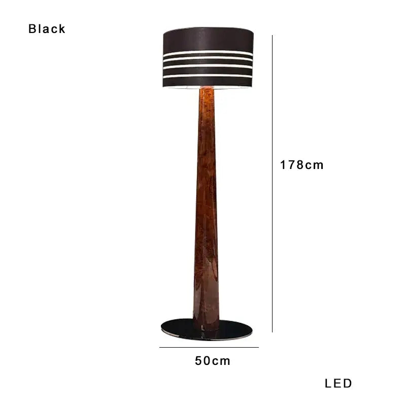 Brown Leather Floor Lamp