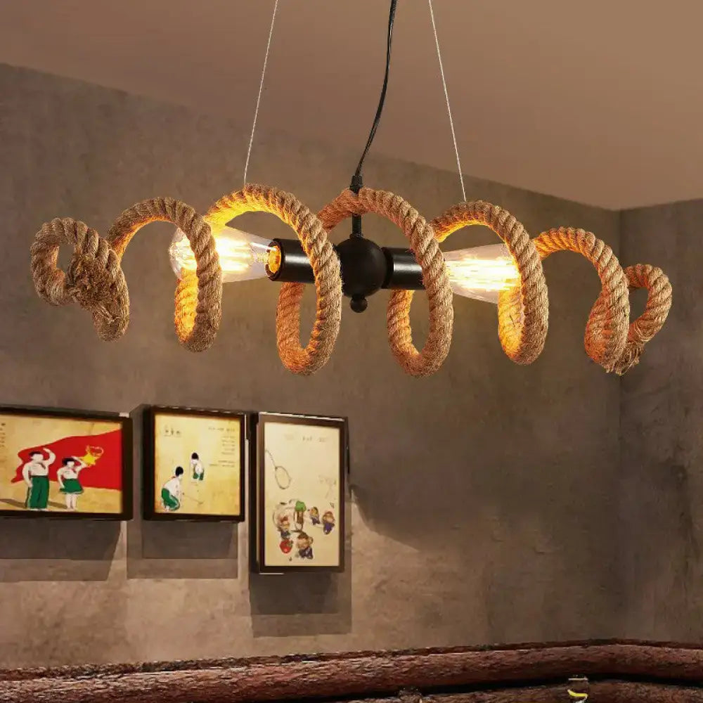 Brown Rope Helix Pendant