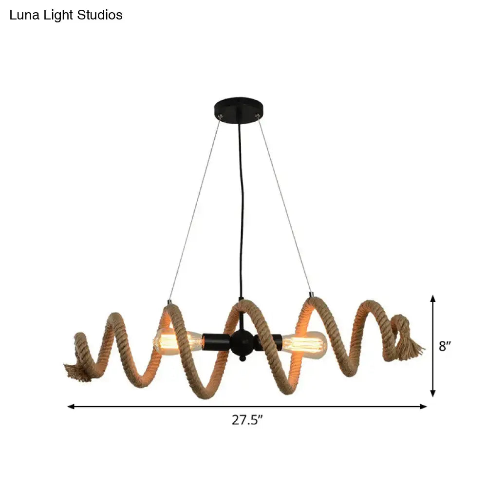 Brown Rope Helix Pendant