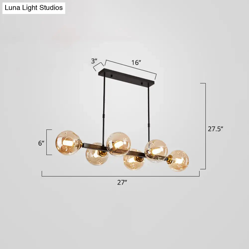 Smoke Globe Pendant Light