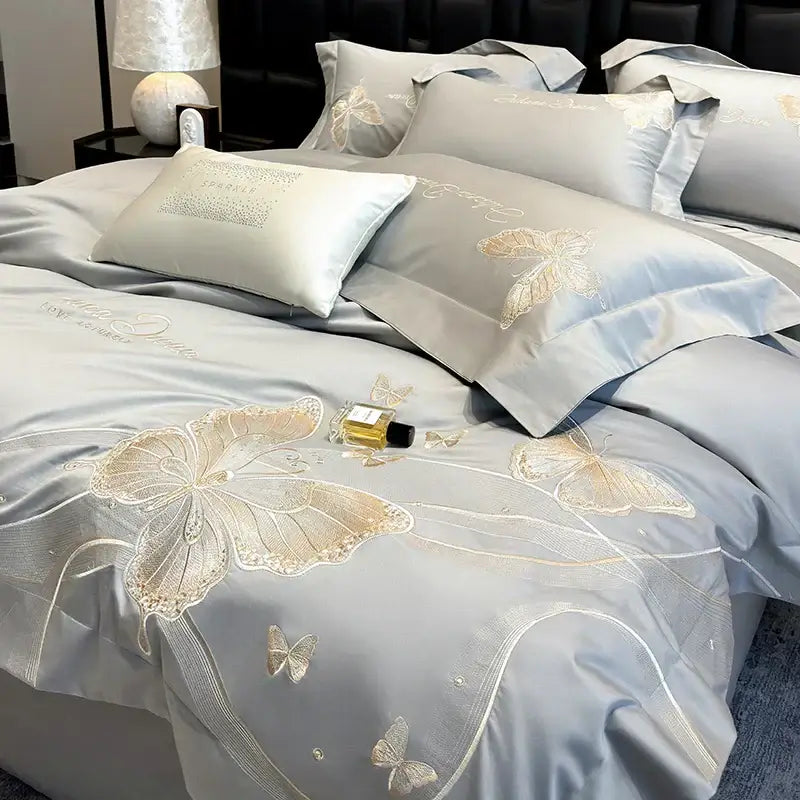 Pink Butterfly Bedding Set