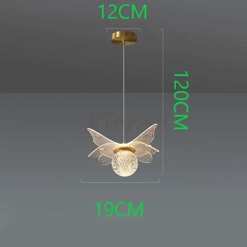 Crystal Butterfly Pendant Light