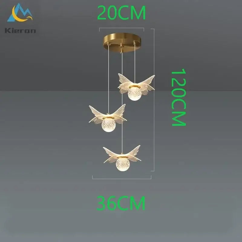 Crystal Butterfly Pendant Light
