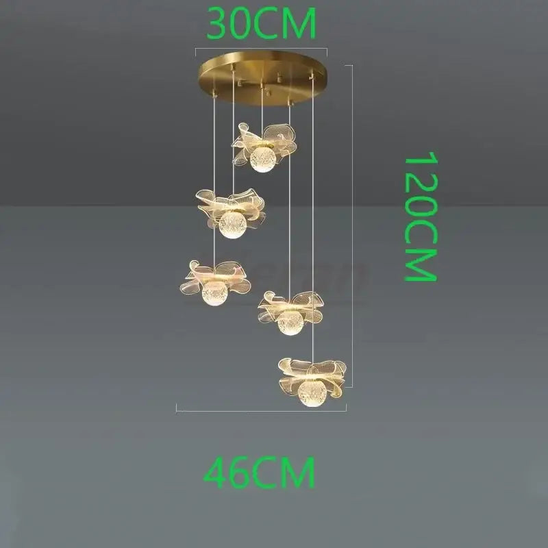 Crystal Butterfly Pendant Light