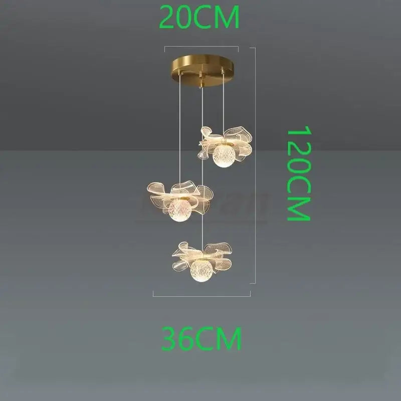 Crystal Butterfly Pendant Light